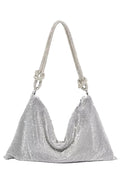 DALIA - Silver Rhinestone Shoulder Bag