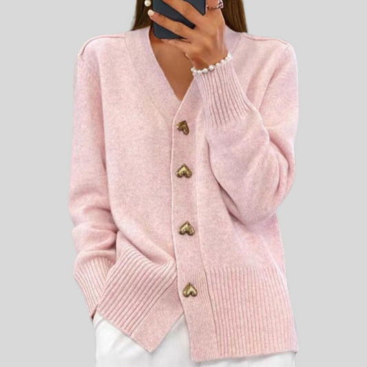 DALIA -  Elegant Heart Cardigan