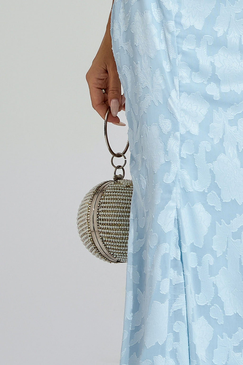 DALIA - Silver Round Ball Bag