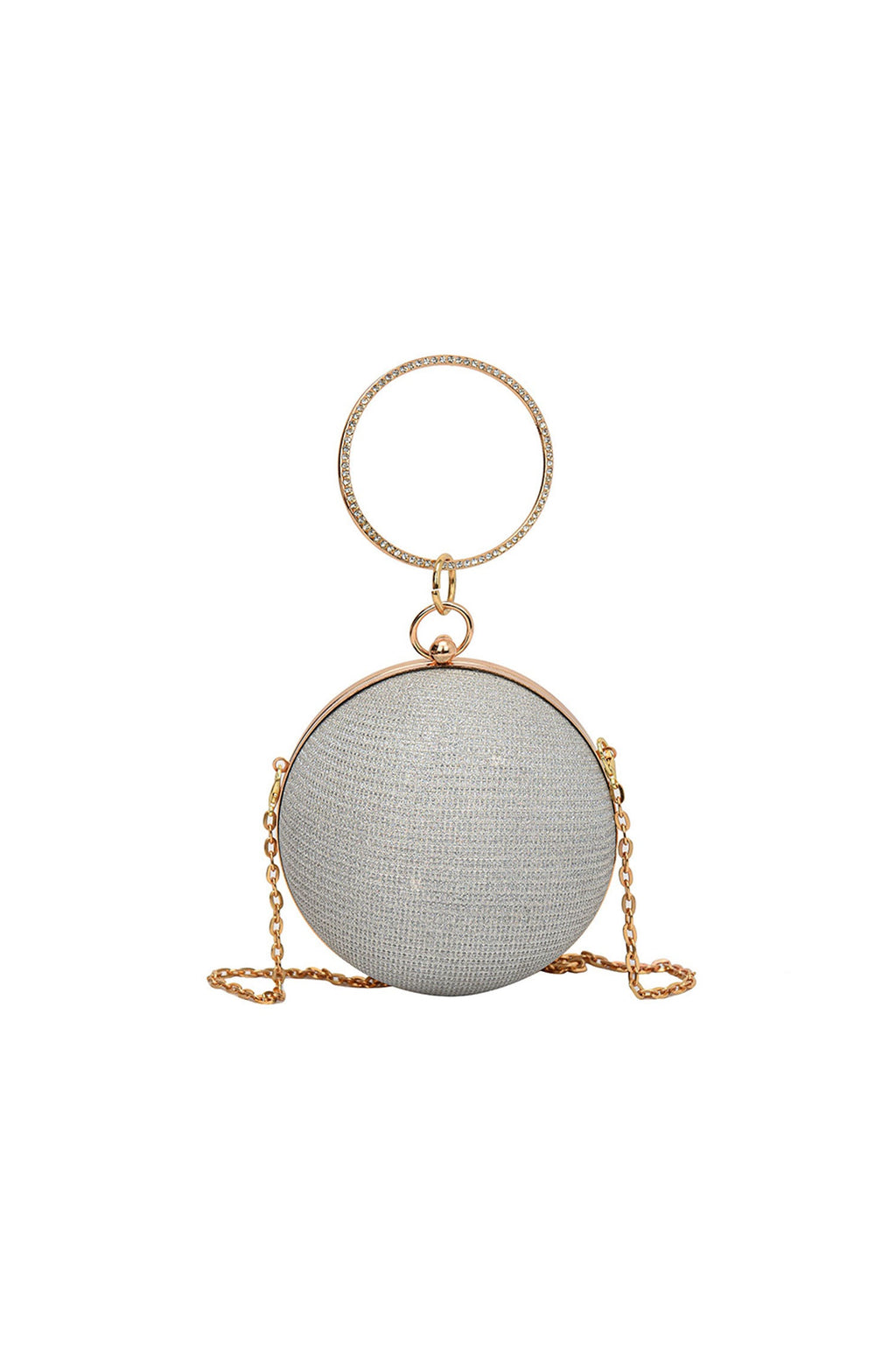 DALIA - Silver Round Ball Bag
