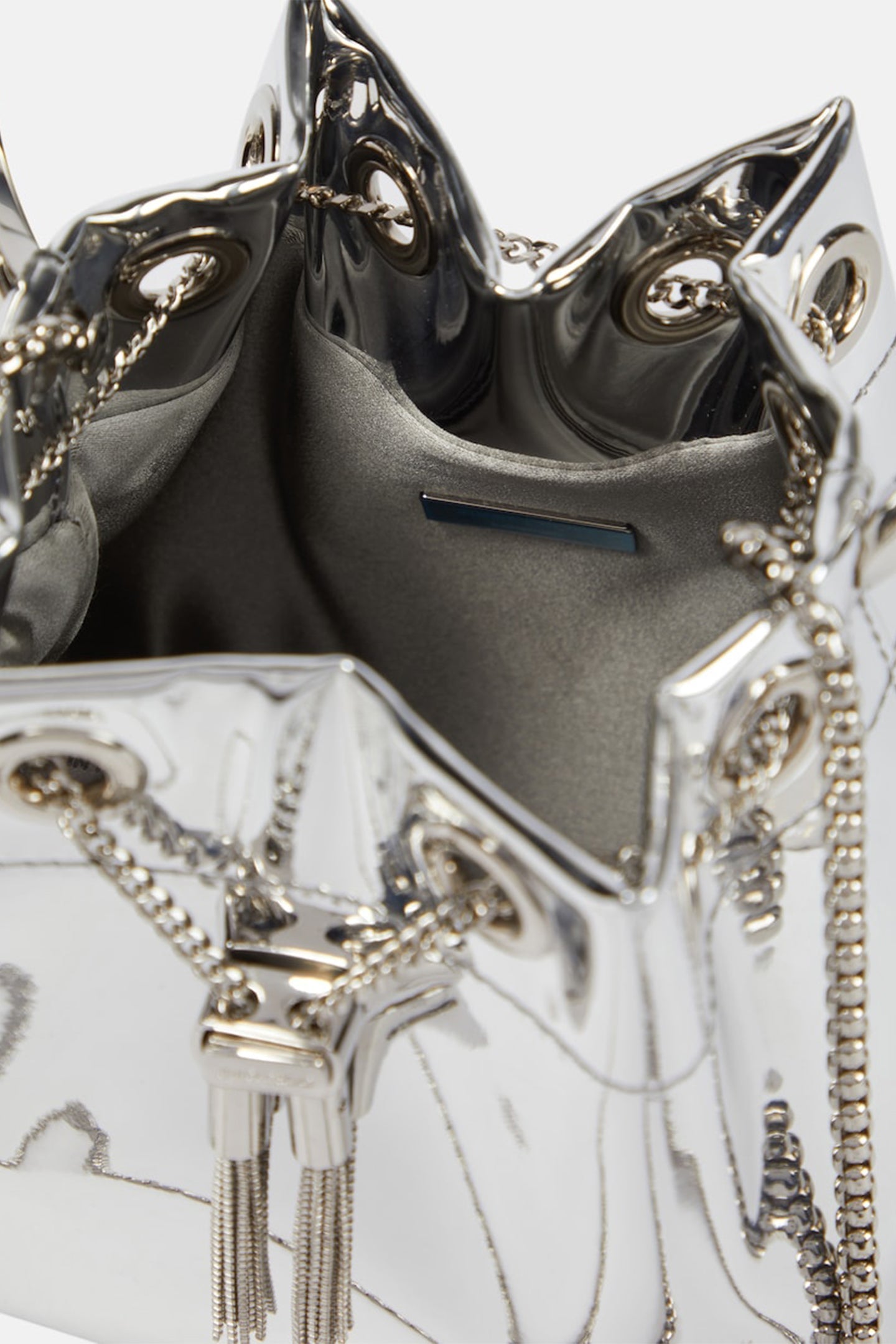 DALIA - Metallic Round Handles Bucket Bag