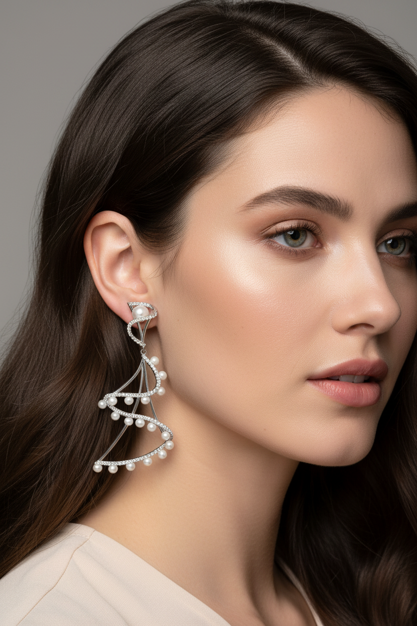 DALIA - Rotating Ballet Pearl Earrings