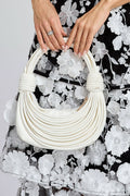 DALIA - Malha White PU Knotted Bag