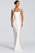 DALIA – Draped Maxi Dress - White