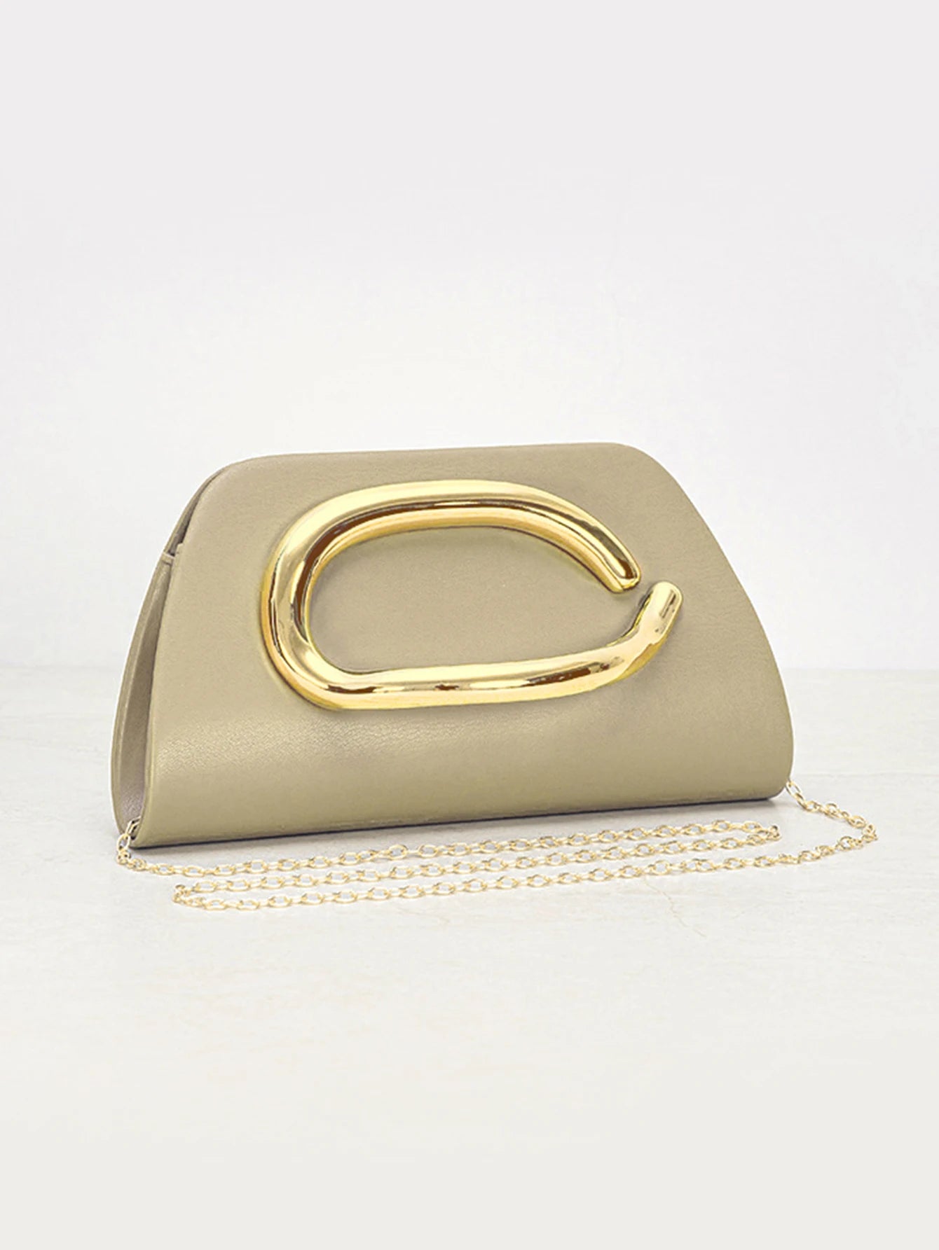 DALIA - Sculpted Gold-Detail Evening Clutch