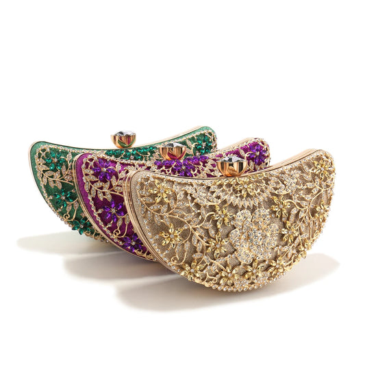 DALIA - Emerald Royal Embellished Clutch