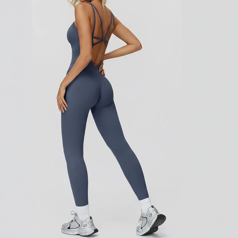 DALIA - Push-up yoga jumpsuit lang