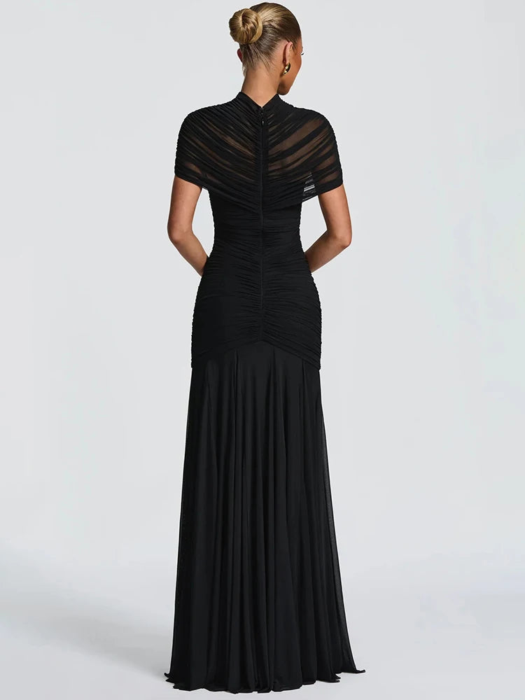 DALIA – Cut-Out Ruched Maxi Dress