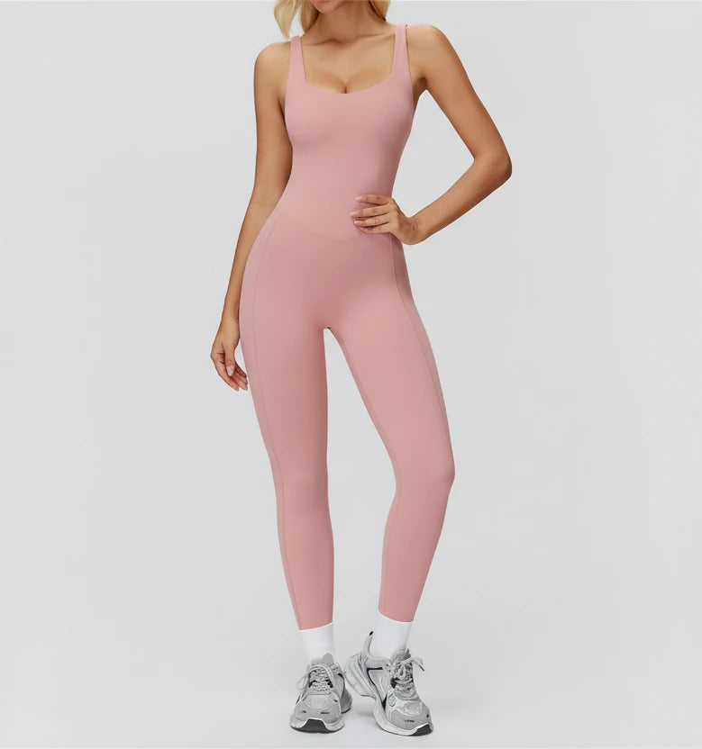 DALIA - Push-up yoga jumpsuit lang