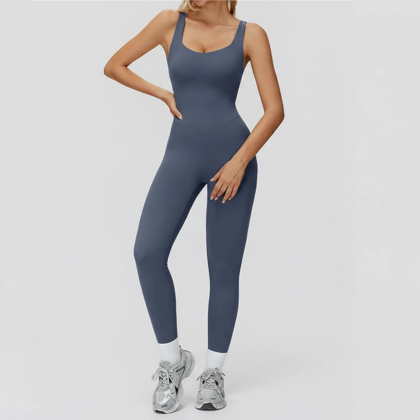 DALIA - Push-up yoga jumpsuit lang