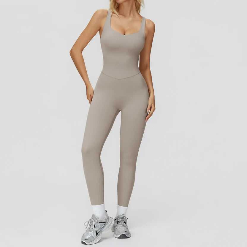 DALIA - Push-up yoga jumpsuit lang