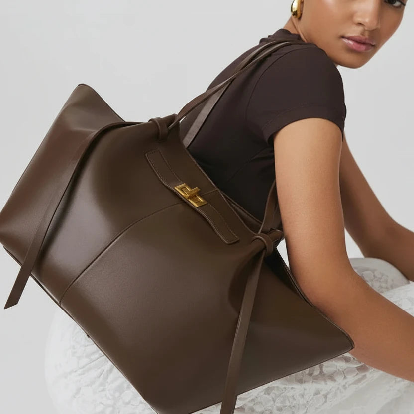DALIA - Luxe shopper van PU-leer