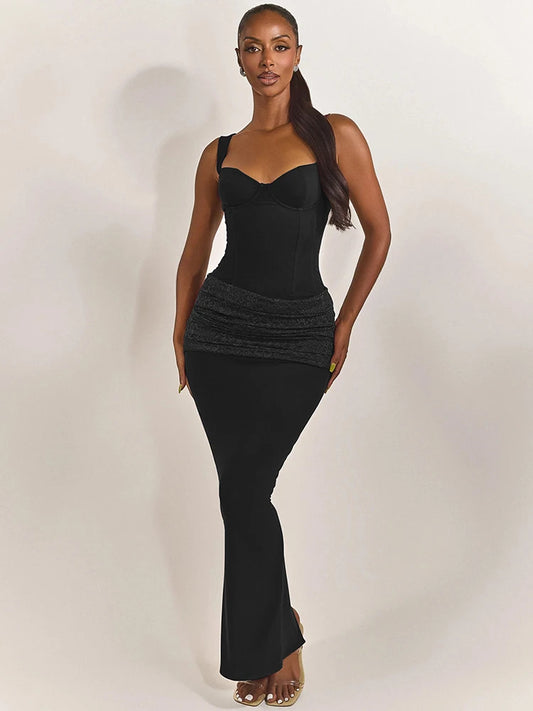 DALIA - Valentine Bodycon Dress - Black