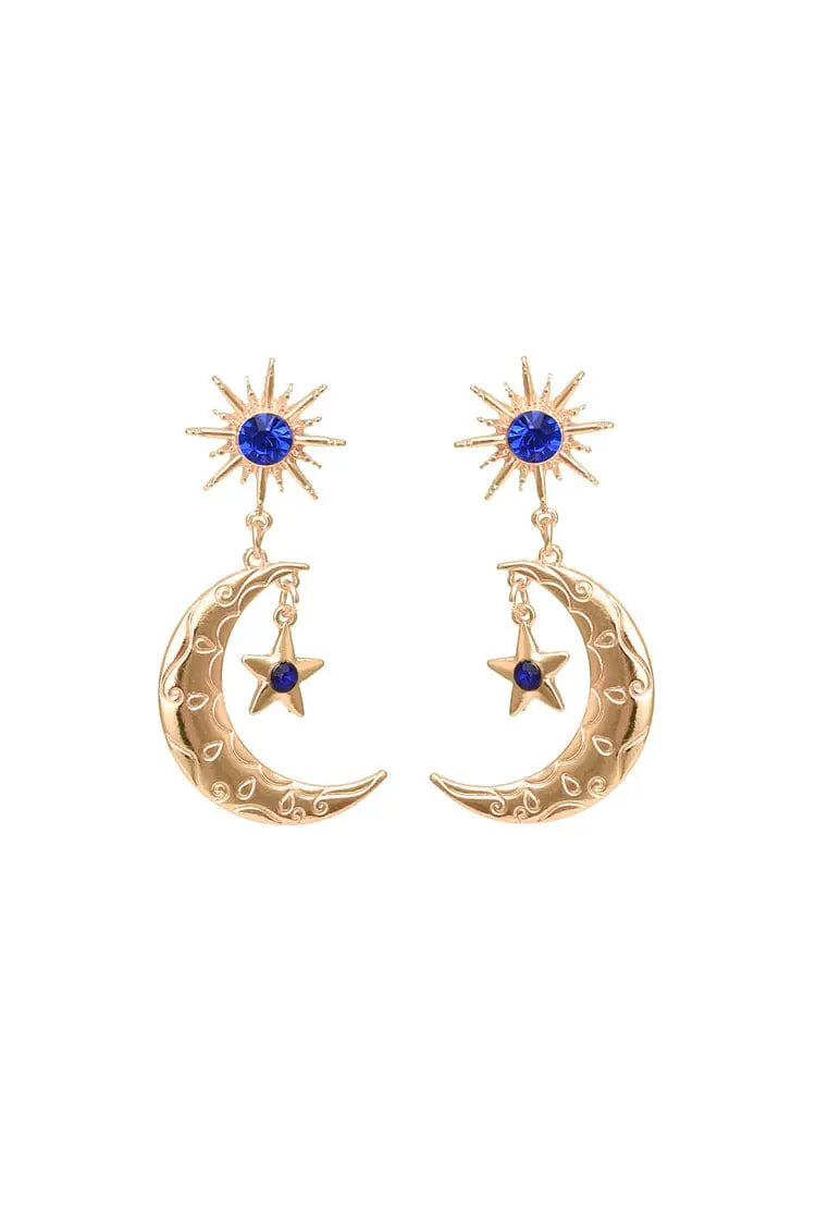DALIA - Crystal Moon Earrings
