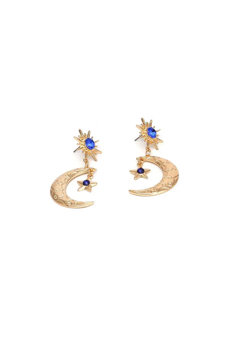 DALIA - Crystal Moon Earrings