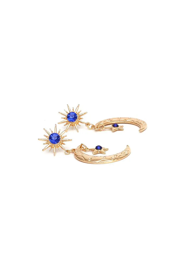 DALIA - Crystal Moon Earrings