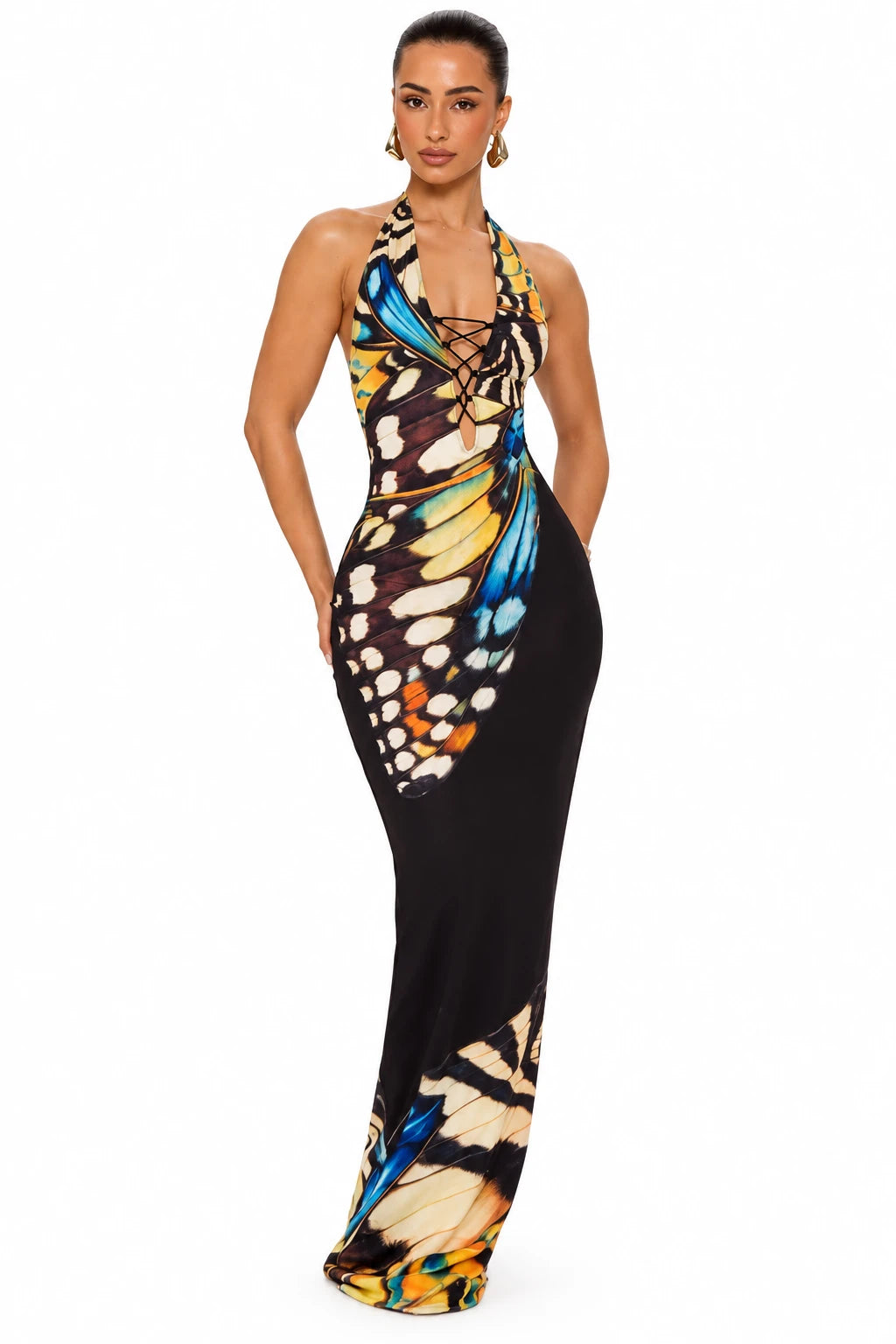 DALIA – Rio Abstract Print Maxi Dress