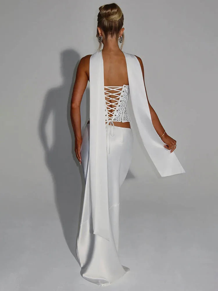 DALIA - Sparkle Corset Satin Set