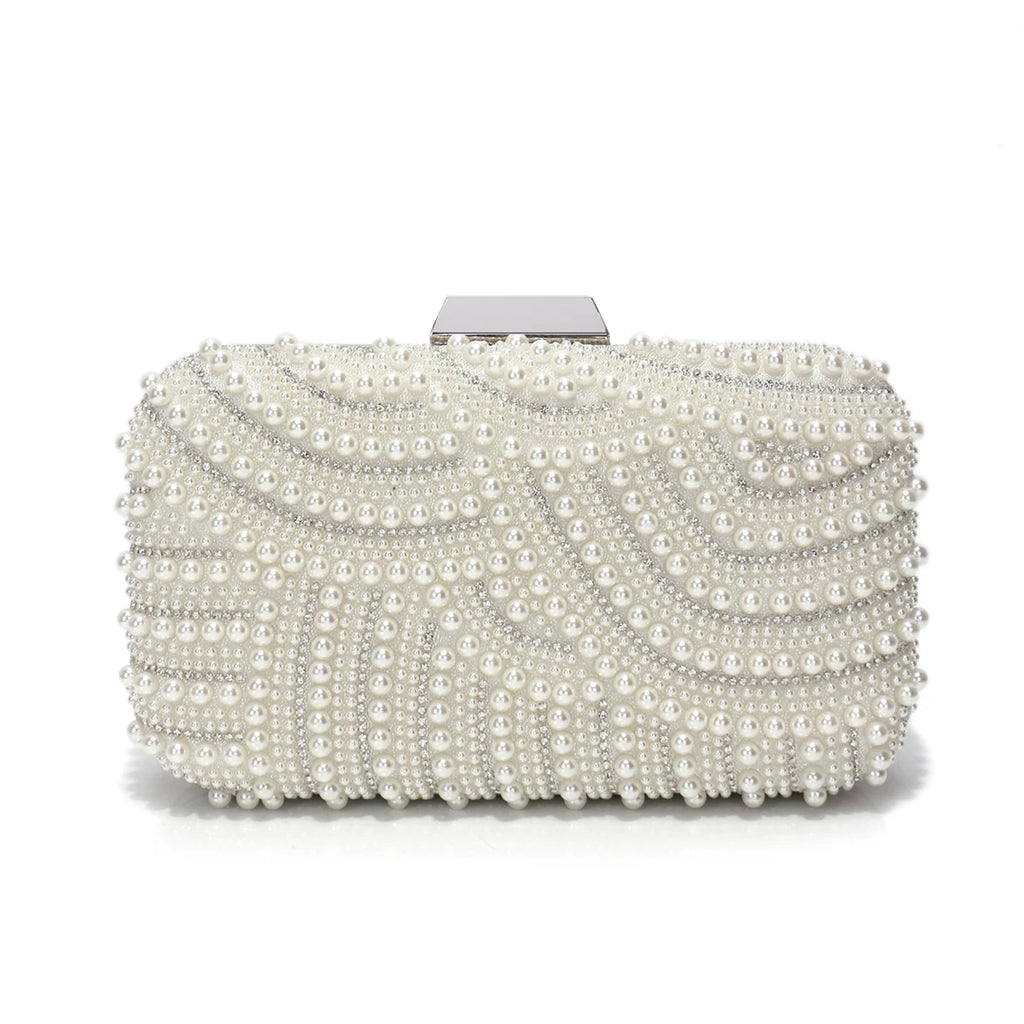 DALIA - Pearl Embellished Evening Clutch