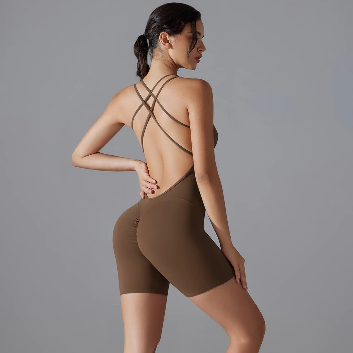 DALIA - Push Up Yoga Jumpsuit Short