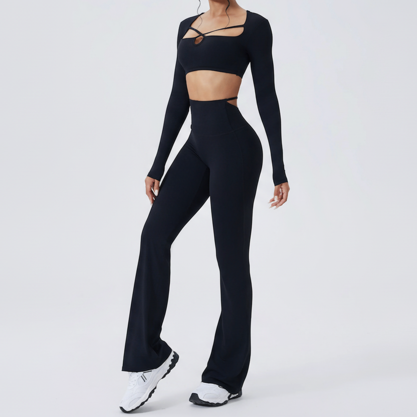 DALIA - Top en broekset met uitsnijdingen