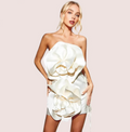 DALIA - Strapless mini-jurk met bloemenprint