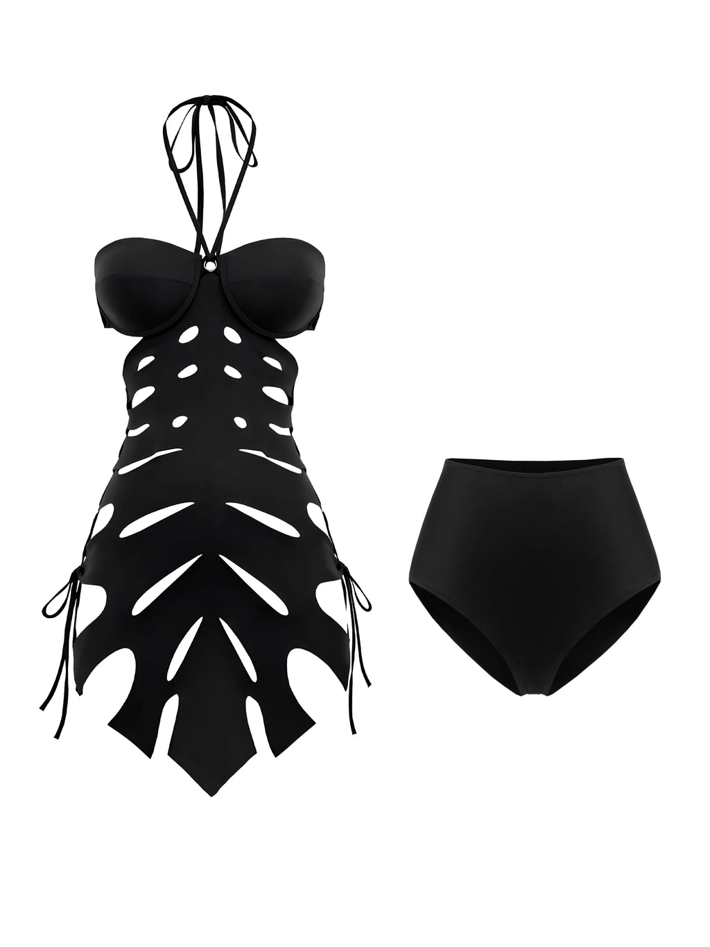 DALIA - Cut-Out Bikini & Beach Skirt Set