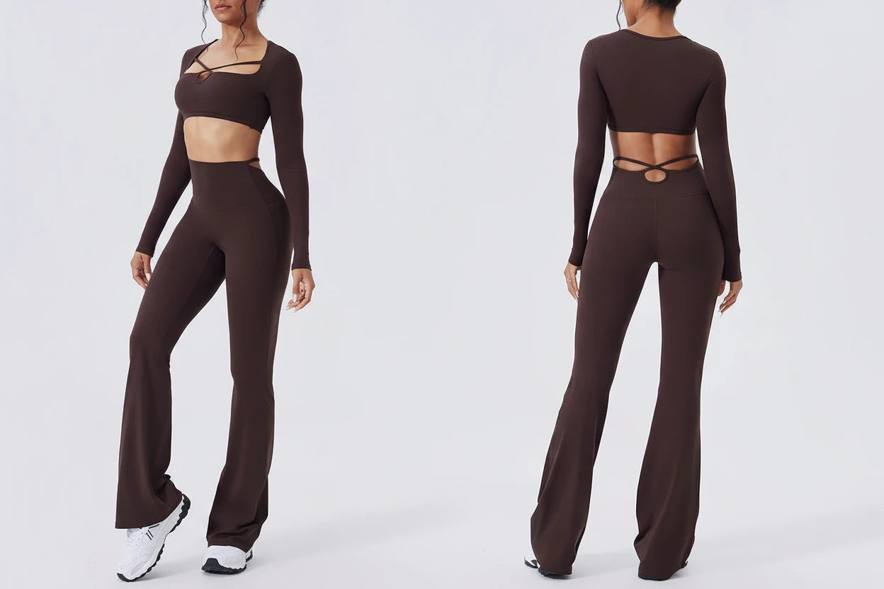 DALIA - Top en broekset met uitsnijdingen