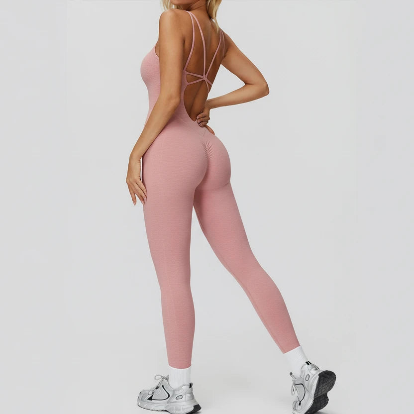 DALIA - Push-up yoga jumpsuit lang