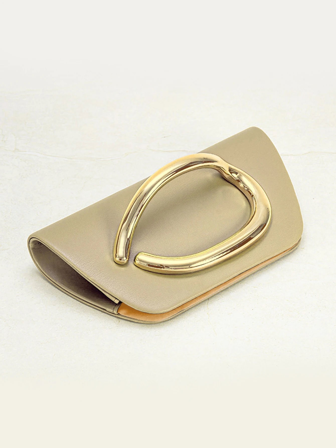 DALIA - Sculpted Gold-Detail Evening Clutch