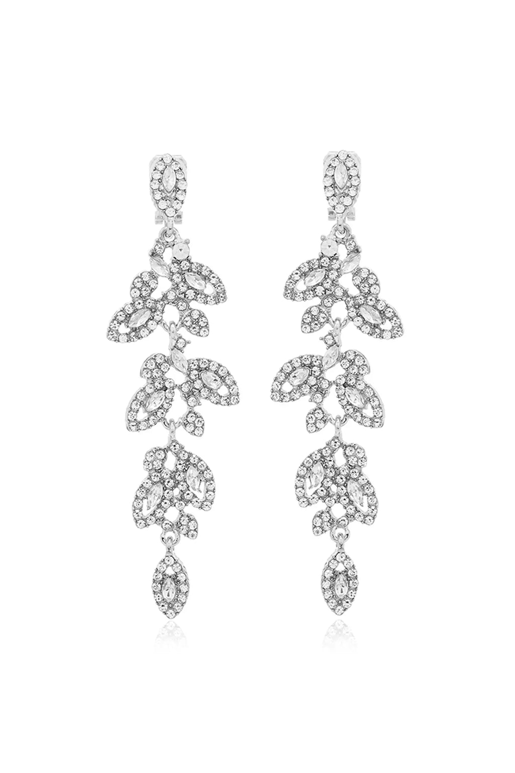 DALIA - Erosa Silver Leaf Earrings