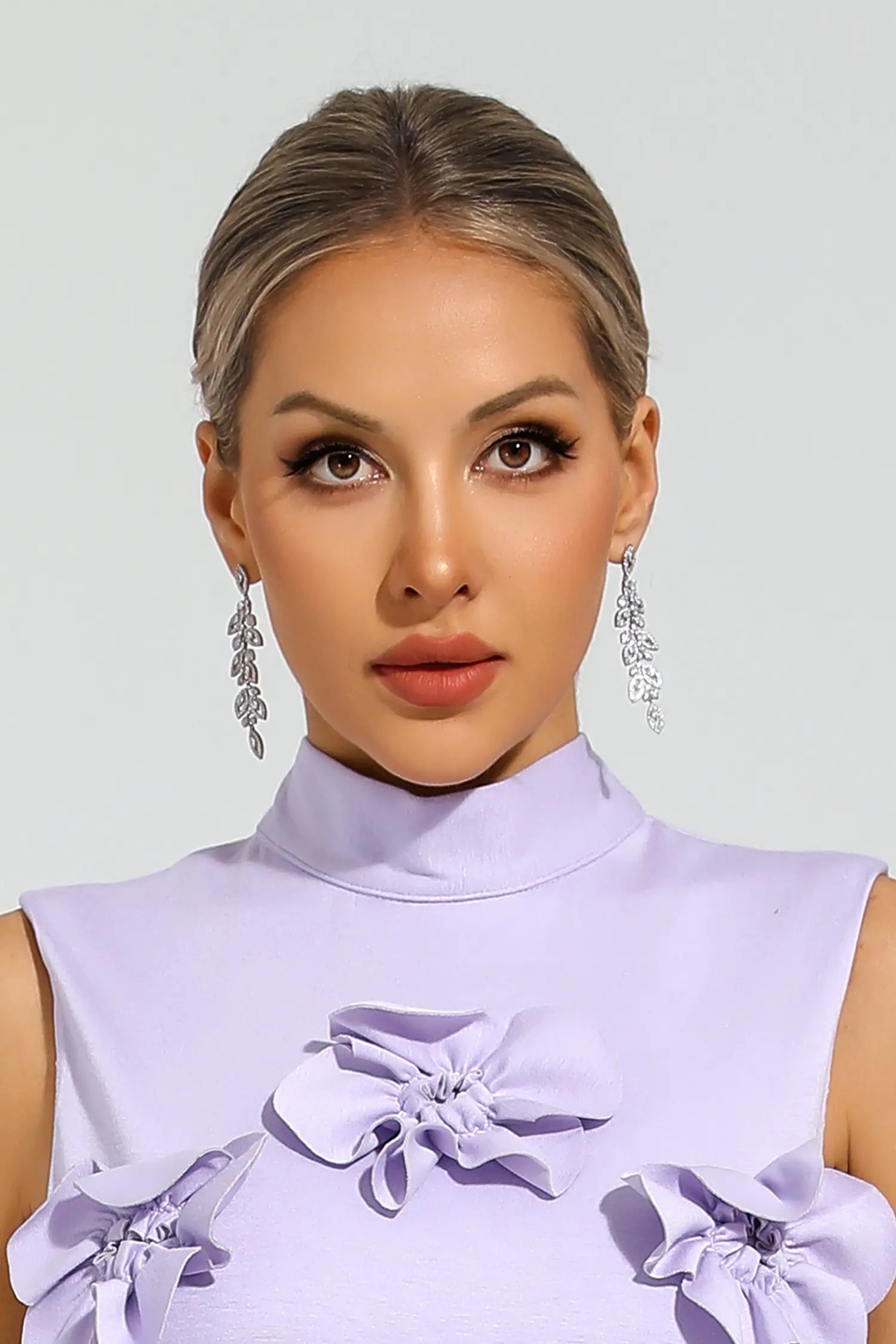 DALIA - Erosa Silver Leaf Earrings