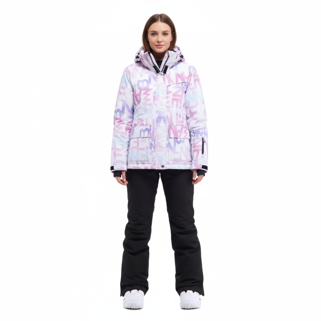Kurtka i spodnie narciarskie DALIA dla kobiet – wiatroszczelne – komplet dwuczęściowy