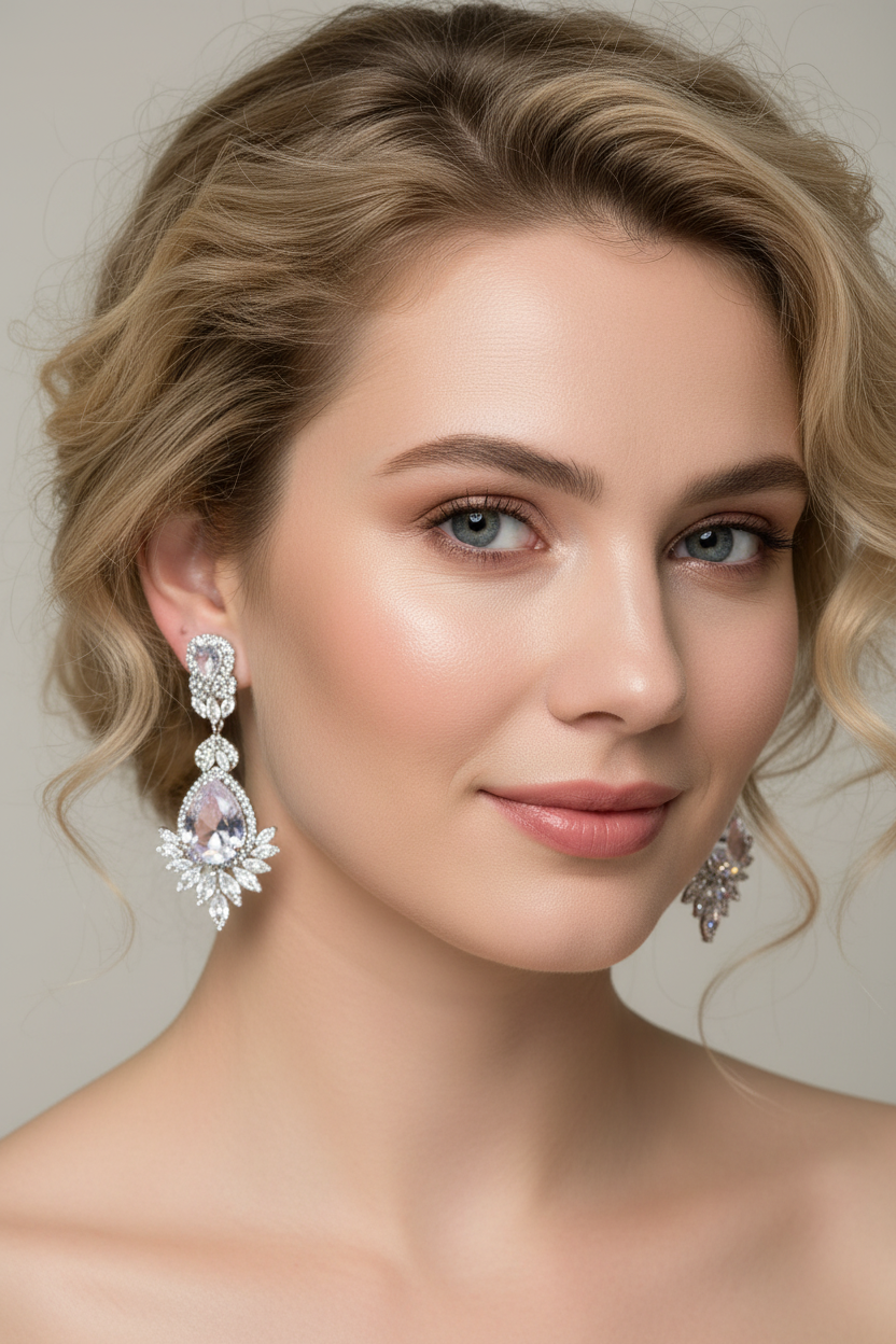 DALIA - Drop-Shaped Zircon Earrings