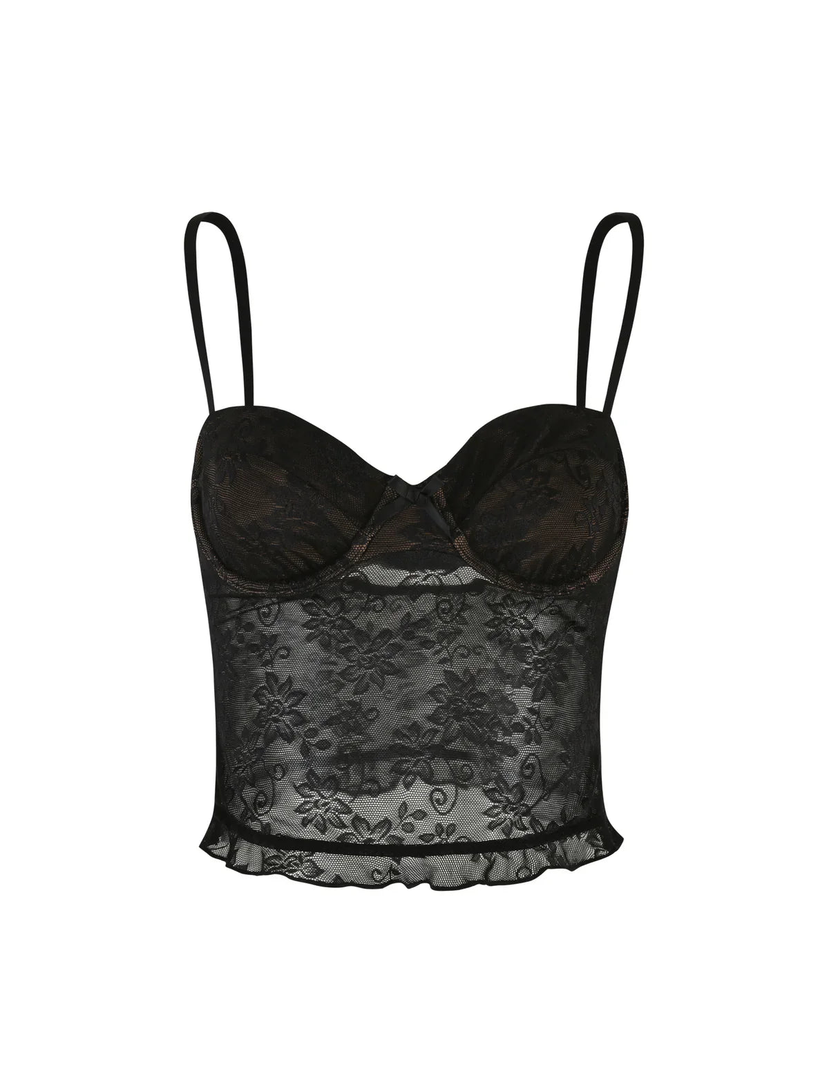 DALIA - Spaghetti Strap Corset Lace Top and Skirt Set White