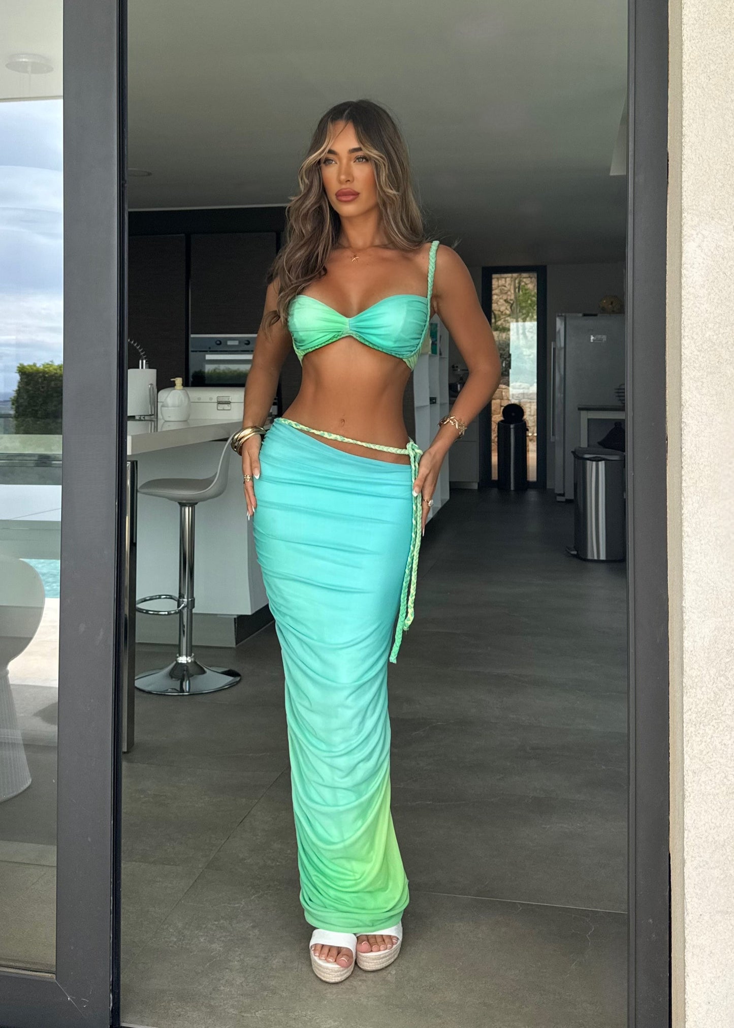 DALIA - Ombre Two Piece - Blue Print