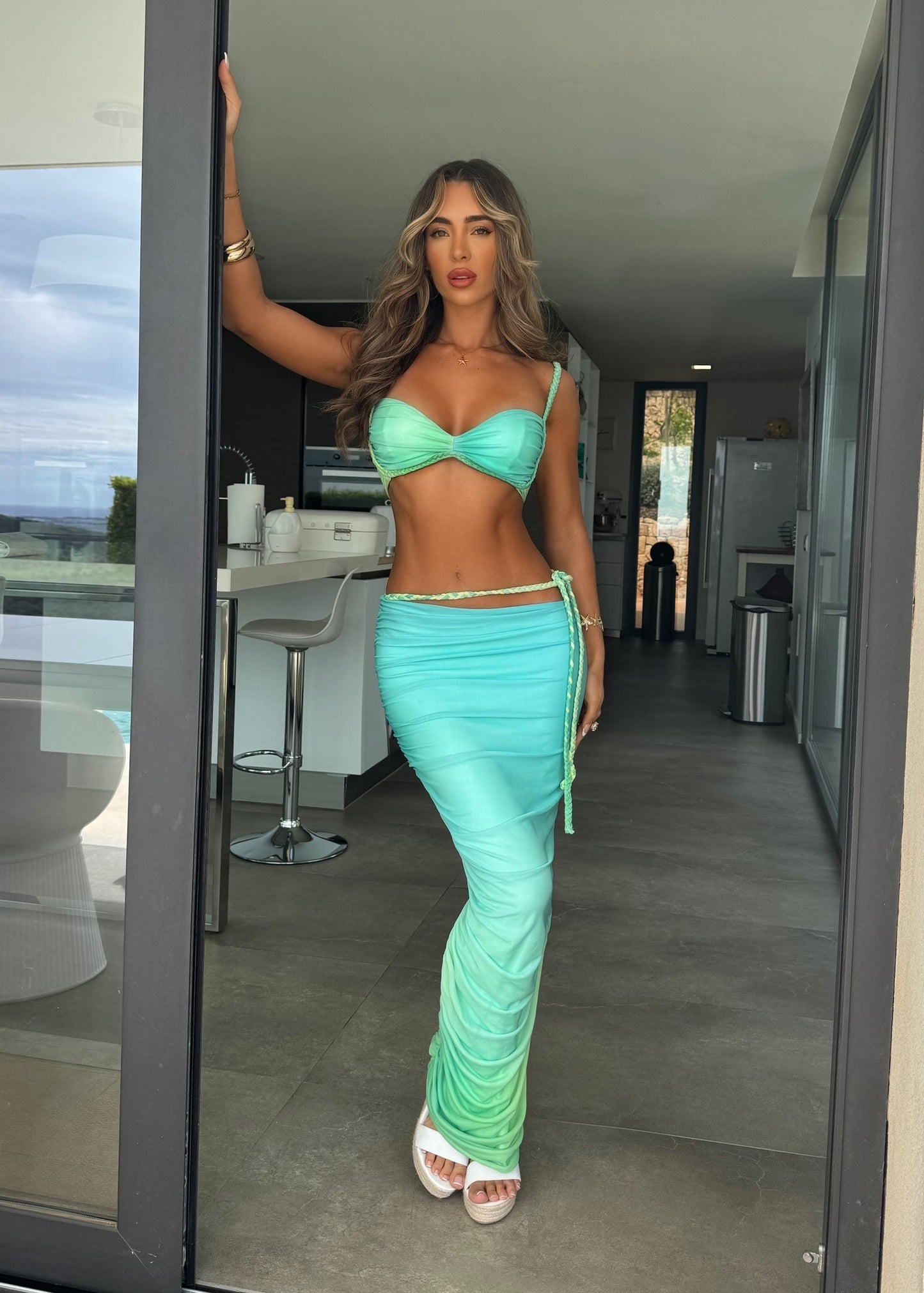 DALIA - Ombre Two Piece - Blue Print