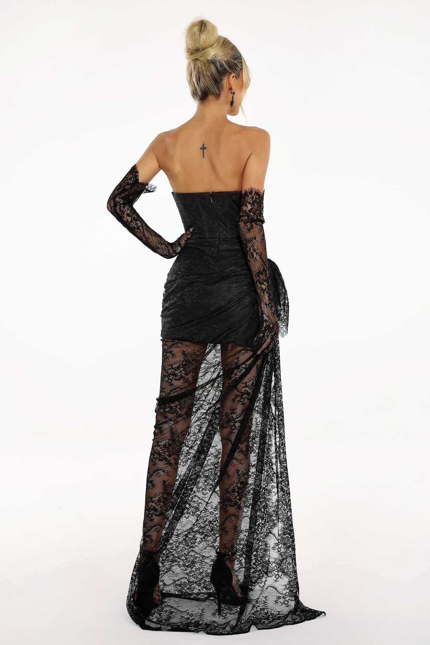 DALIA - Thandiwe Lace Strapless Maxi Dress