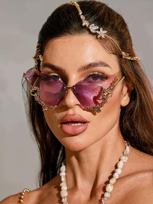 DALIA - Tierney Butterfly Crystal Sunglasses