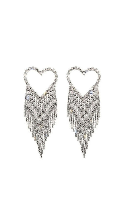 Logan Rhinestone Tassel Earrings