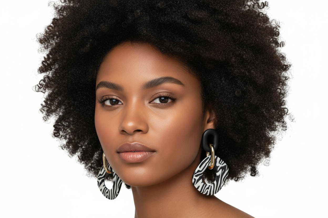 DALIA - Oorbellen met zebraprint