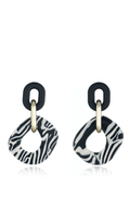 DALIA - Zebra Print Earrings