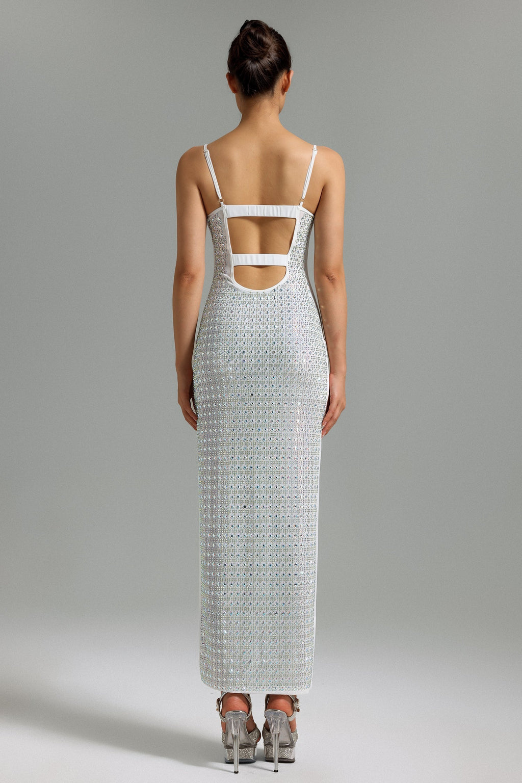 DALIA - Diamante Halter Maxi Dress