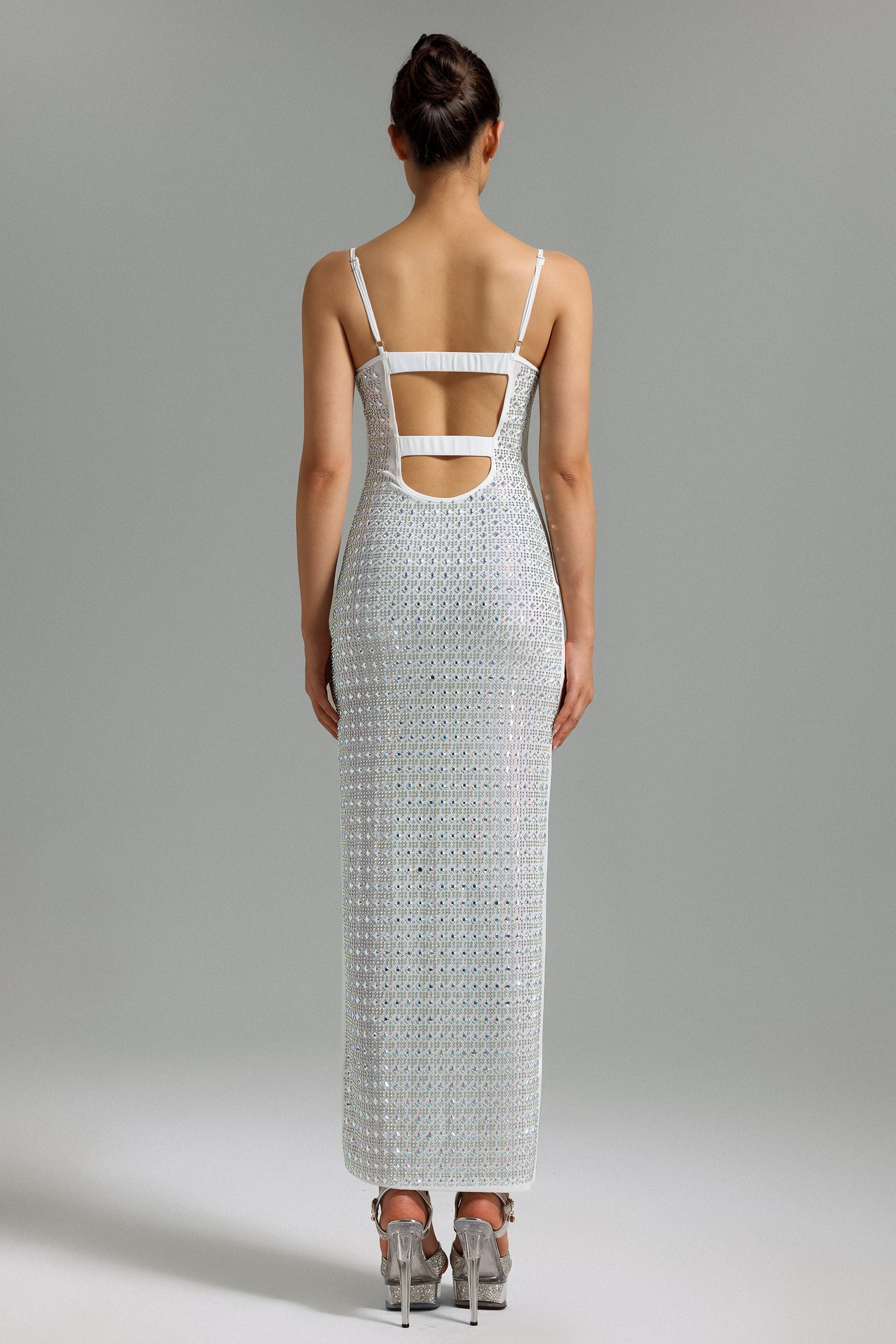 DALIA - Diamante Halter Maxi Dress