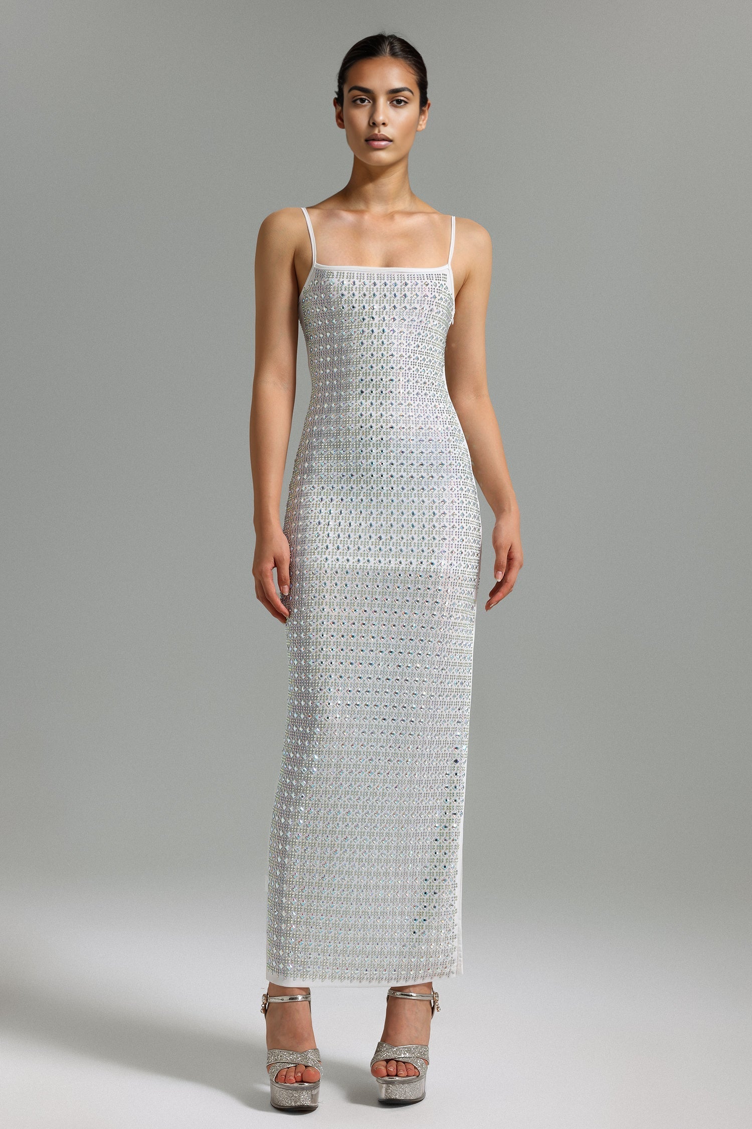 DALIA - Diamante Halter Maxi Dress