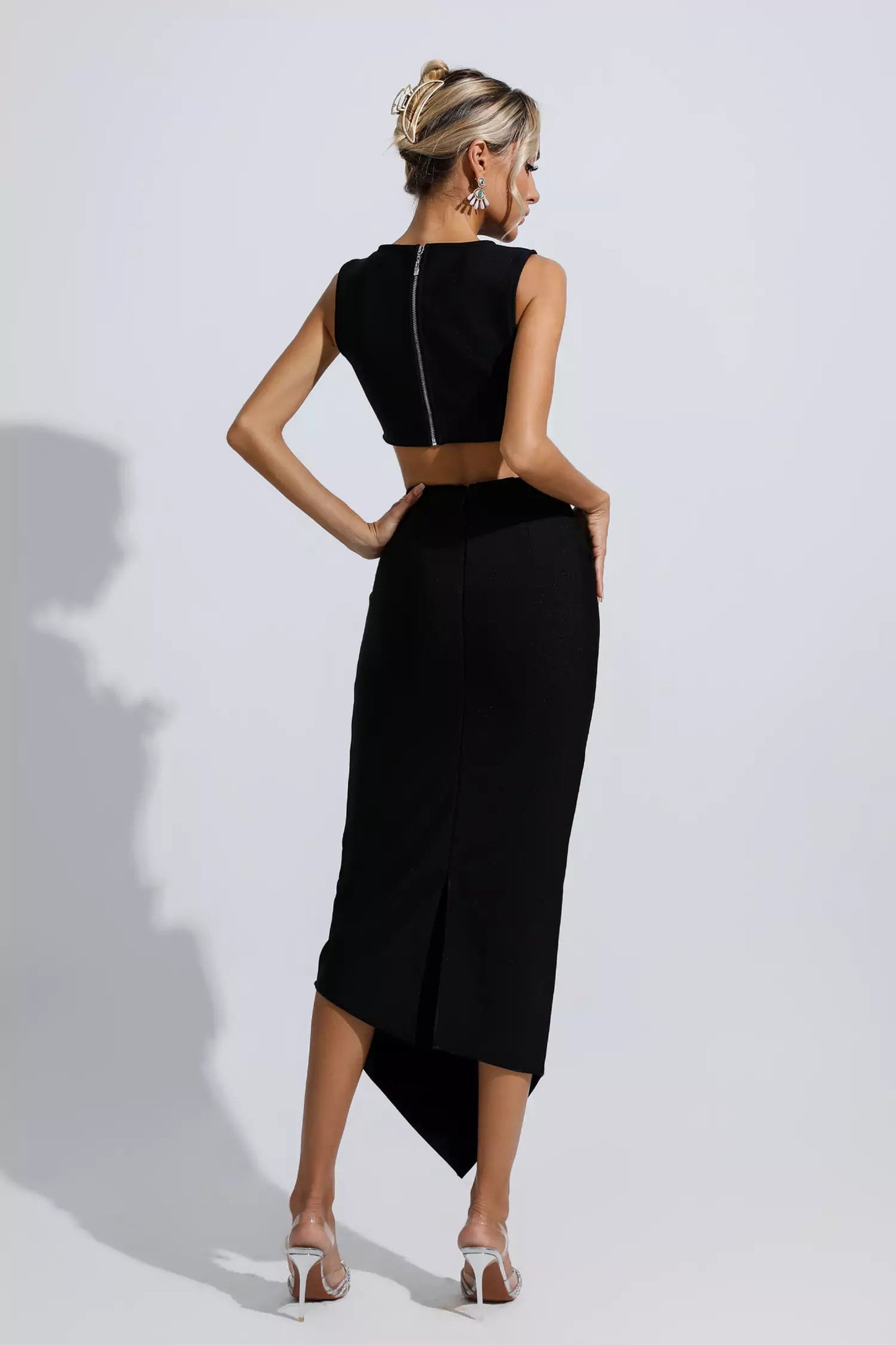 DALIA - Cut Out Bandage Set In Black