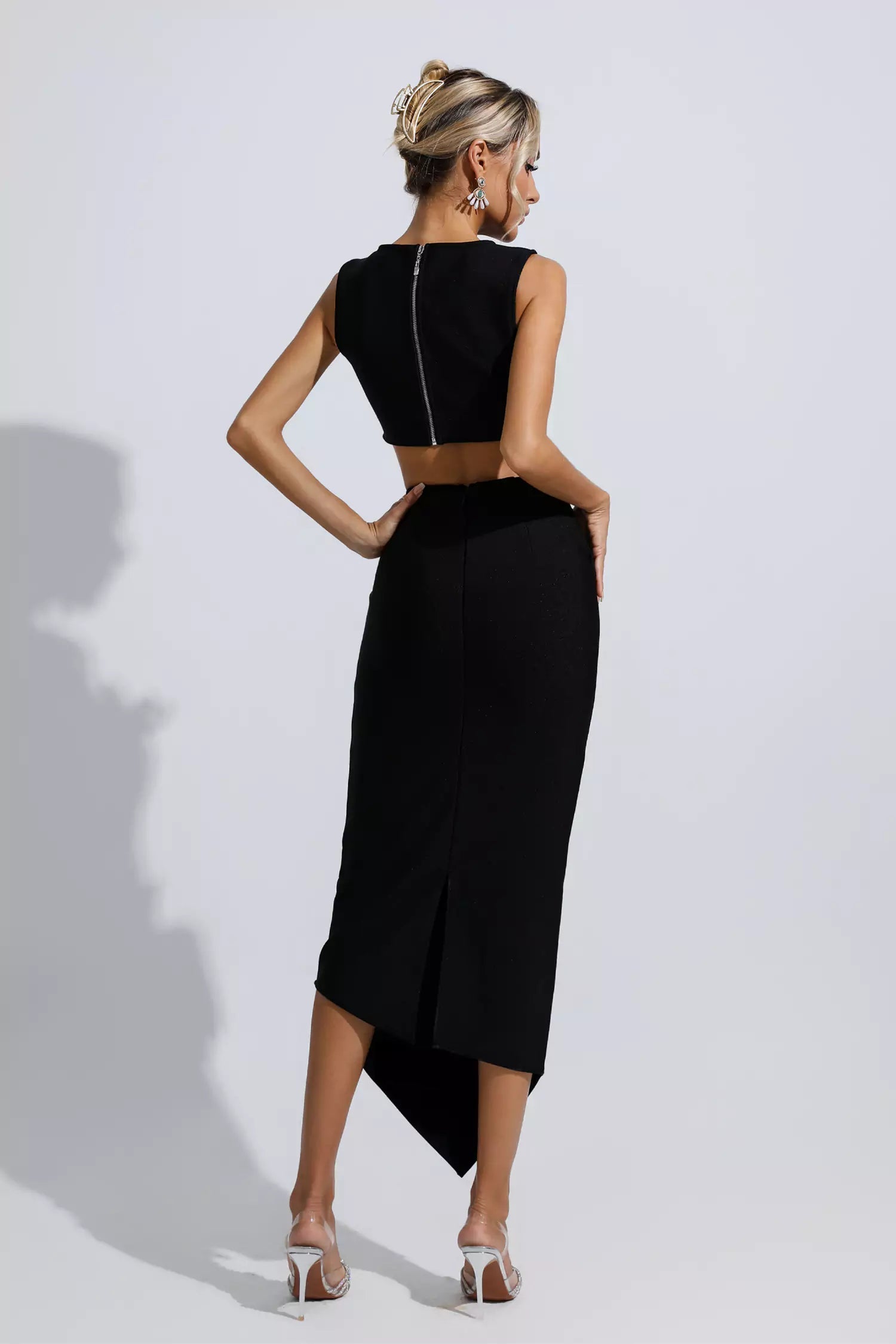 DALIA - Cut Out Bandage Set In Black