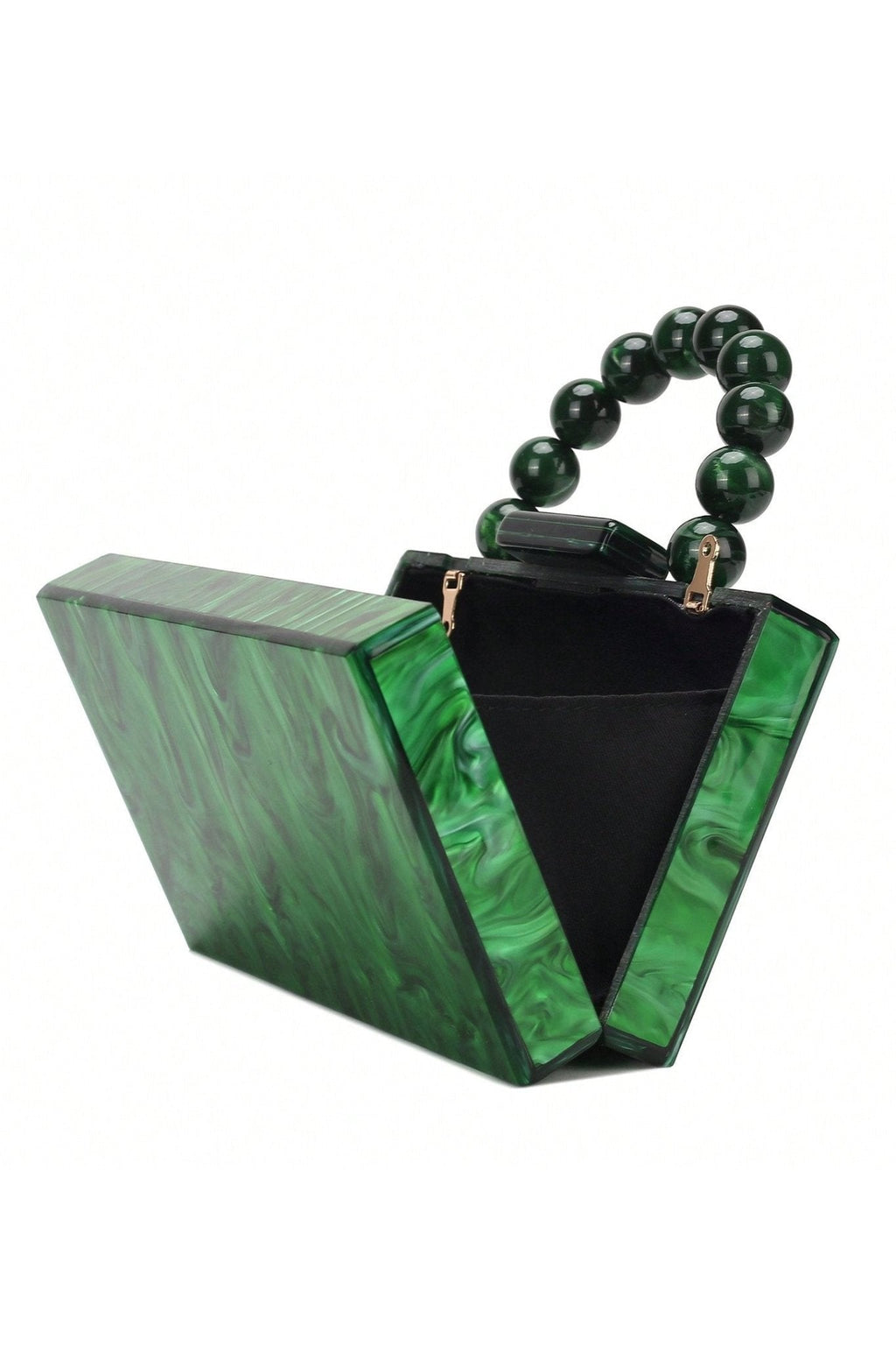 DALIA - Beaded Chain Marbling Handbag