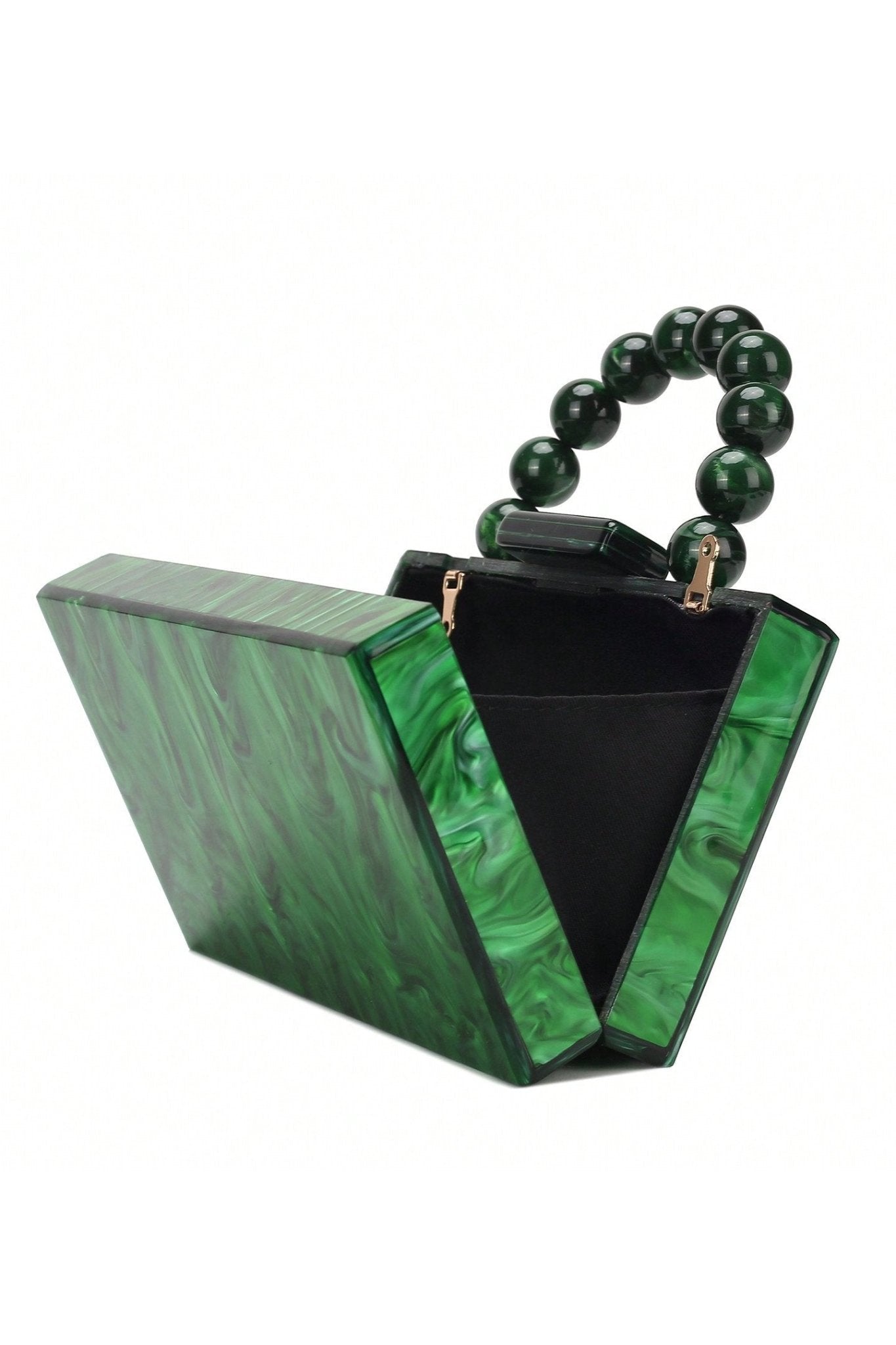 DALIA - Beaded Chain Marbling Handbag