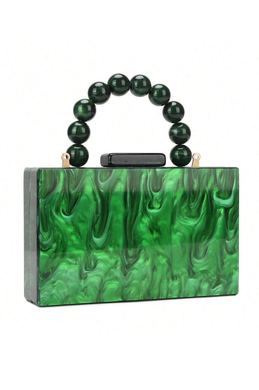 DALIA - Beaded Chain Marbling Handbag